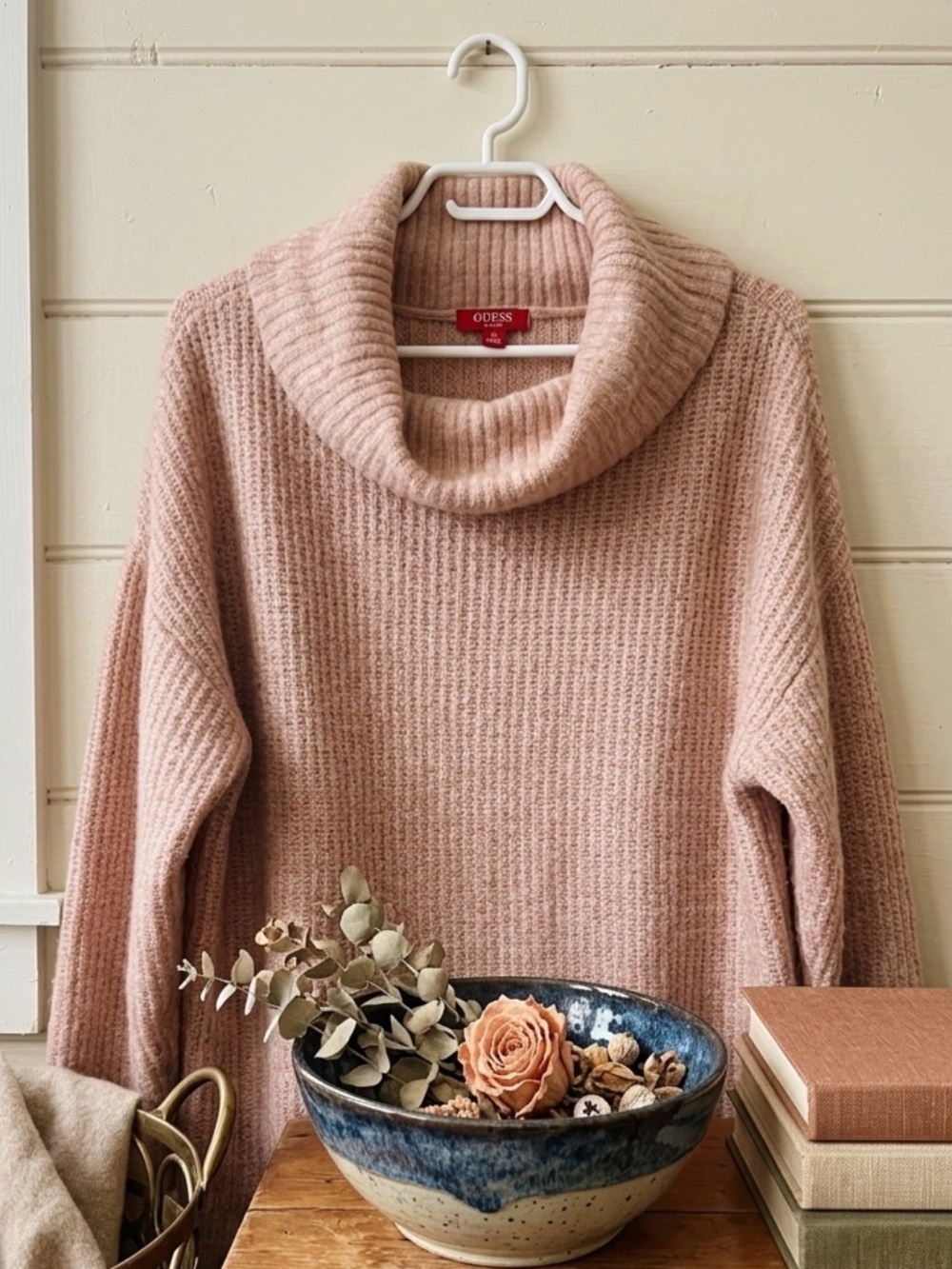 GUESS Blush Pink Cowlneck Sweater